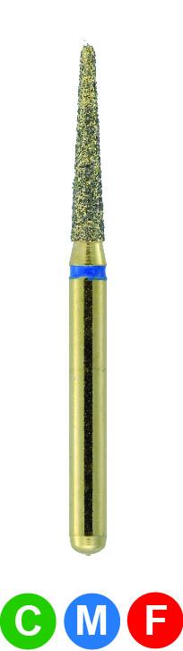 GB6S G856/014 Dentalree GOLD PLATED premium multi-use Diamond Burs