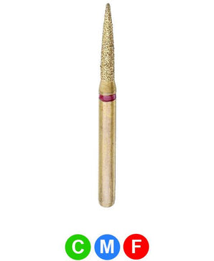 GB9 G888/014 Dentalree GOLD PLATED premium multi-use Diamond Burs