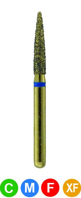 GB9L G862/014 Dentalree GOLD PLATED premium multi-use Diamond Burs