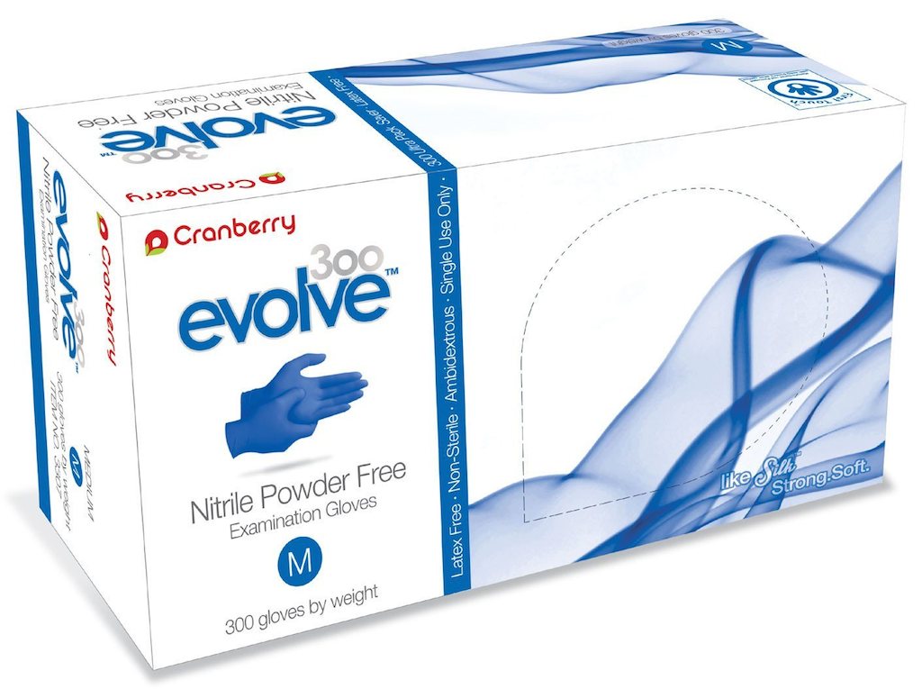 Cranberry-Evolve-300-Powder-Free-Nitrile-Gloves