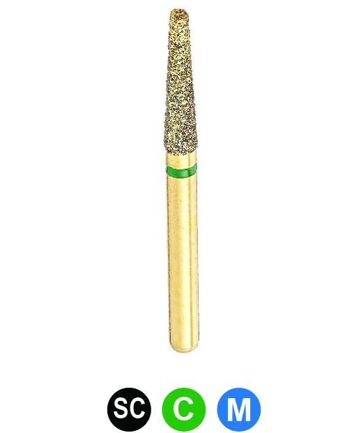 GB4L G847/018 Dentalree GOLD PLATED premium multi-use Diamond Burs