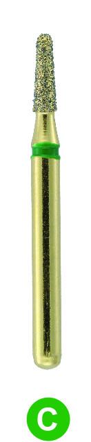 GB52 G849/012 Dentalree GOLD PLATED premium multi-use Diamond Burs