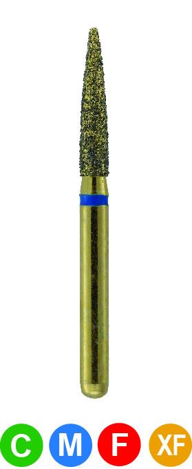 GB9L G862/014  Dentalree GOLD PLATED premium multi-use Diamond Burs