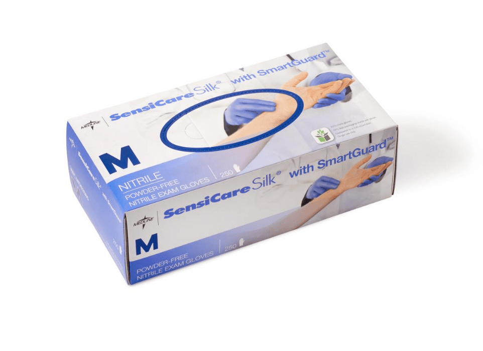 Medline Nitrile Gloves Sensi-Care Silk