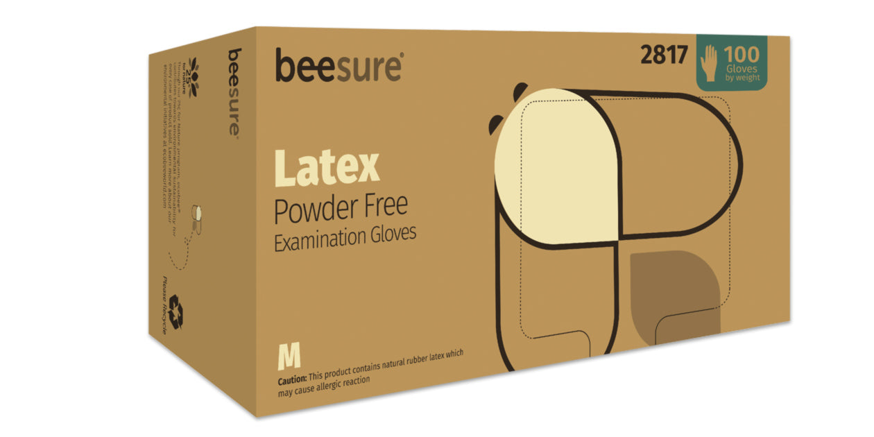 BeeSure® Latex Exam Gloves by EcoBee