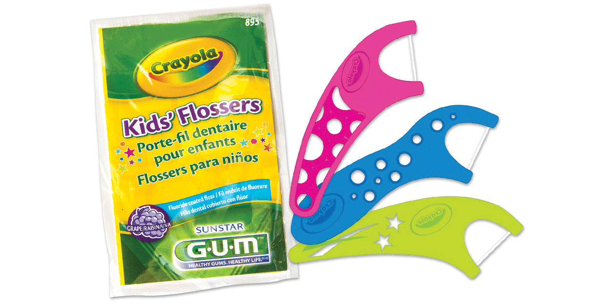 GUM® Crayola™ Kids' Flossers by Sunstar